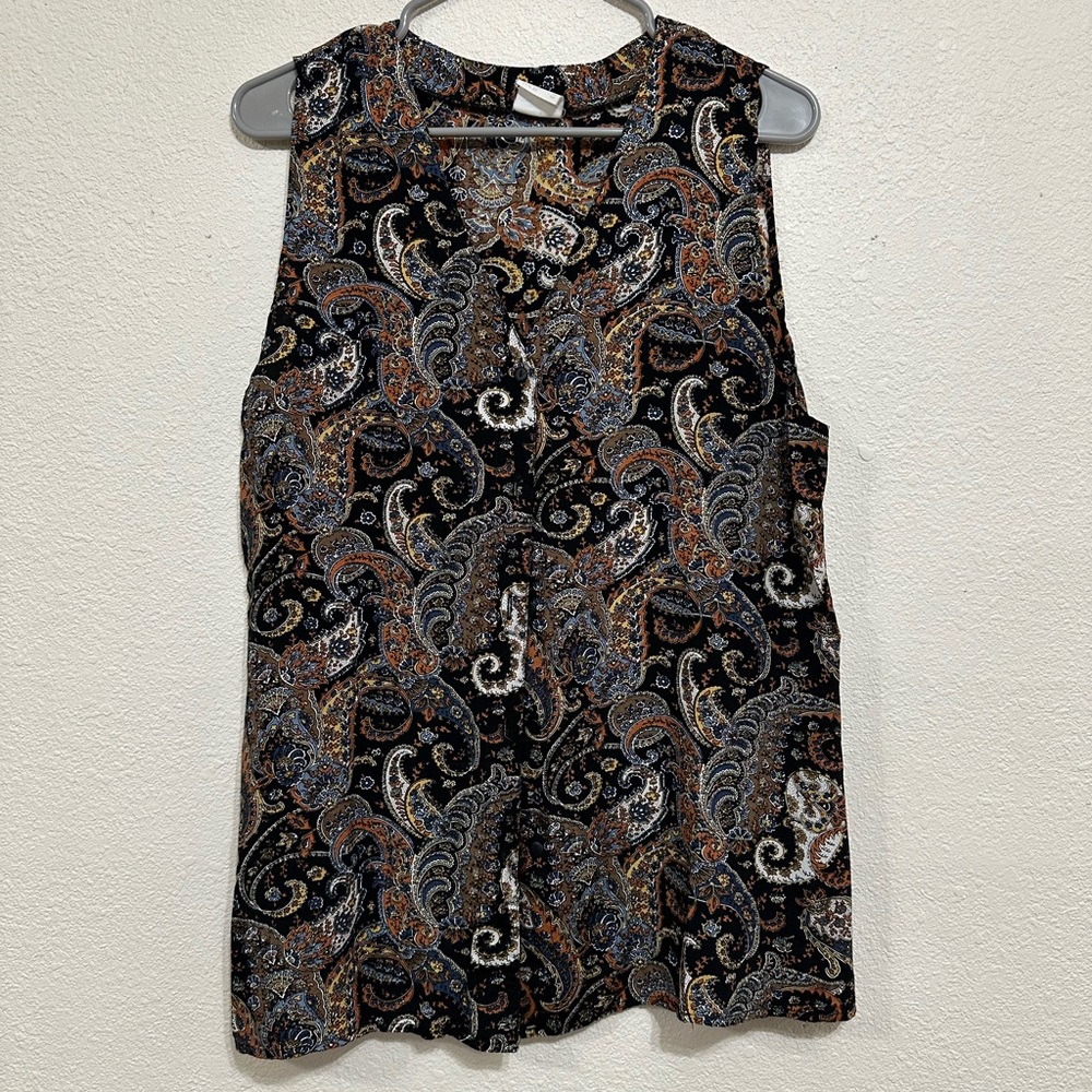 Vintage Paisley Button Up Tank